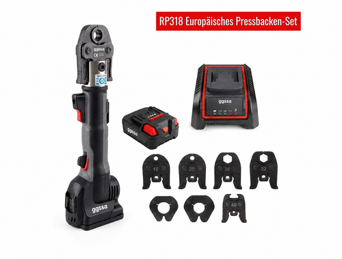RP318 Akku Presszange für Edelstahl-, Wasser- & Gasrohre