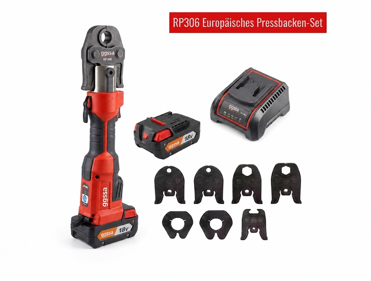 RP318 Akku Presszange für Edelstahl-, Wasser- & Gasrohre